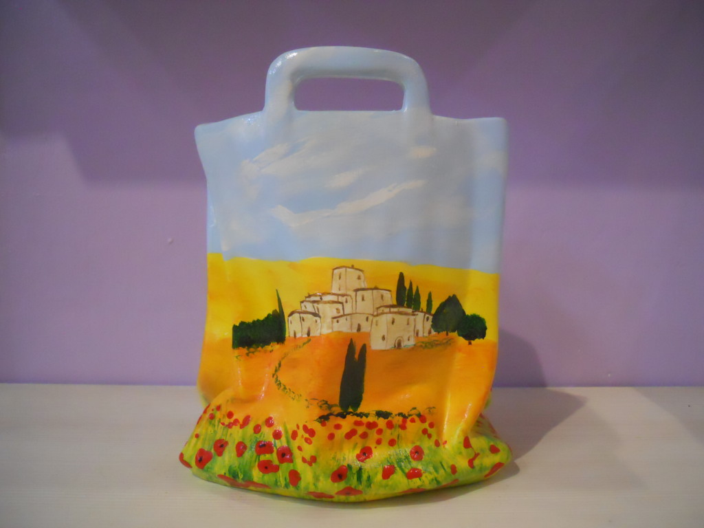 Papaveri con paesaggio